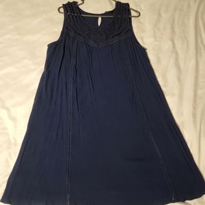 New Directions mini dress with crochet style detail